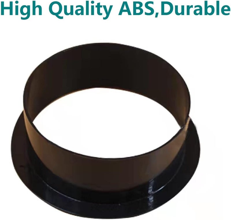 Allvent Dryer Vent Wall Plate 3" Black Plastic Straight Duct Connector Flange Wall Trim Pipe Collar for Heating Cooling Ventilation System(75mm) - Image 3